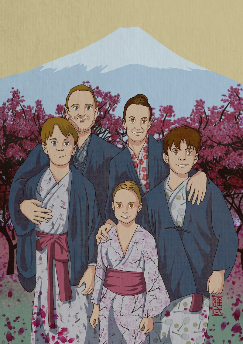 Digital Artwork - Anime Family